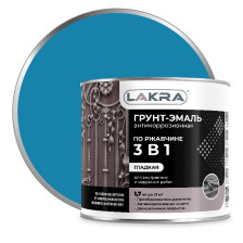Грунт-эмаль по ржавчине голубой глянц. (1,7кг) Лакра
