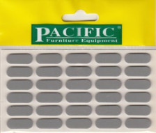 Демпфер с/к овальный серый 22х8 (30шт)