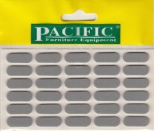 Демпфер с/к овальный серый 22х8 (30шт)