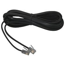 Удлинитель телефонный 25 метров (4 жильный) черный (18-3252)