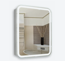 Зеркало со шкафчиком Фиджи -50 -4.2, часы, ТХ, сенсор