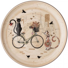 Тарелка обеденная 26 см Парижские коты 358-1743