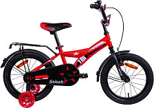 Велосипед Aist Stitch 16, 1 скорость, стальная рама 16", красный (16")
