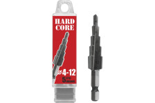 Сверло по металлу ступенчатое 4-12мм 5ступ Hardcore 142412