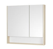 Зеркало со шкафчиком Сканди-90 белый/дуб верона