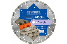 Круг алмазный 400х13х3,5х25,4x24 Армированный бетон плитка Kronger Laser Speed Universal B200400SU