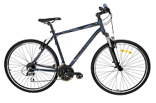 Велосипед городской Aist CROSS 2.0, алюминиевая рама 19", 24 скорости, серый ( 28")
