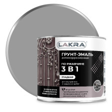 Грунт-эмаль по ржавчине серый (1,7кг) Лакра