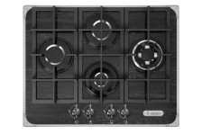 Стол бытовой газовый ПВГ 2231-01 Р39 (67х52,5х10см)(цвет:черный с рисунком "дерево", стекло)