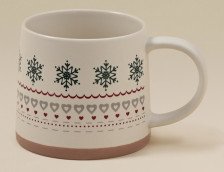 Кружка 430 мл  Новый год Снежинки SL Home