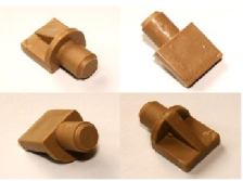 Полкодержатель 7 мм коричневый