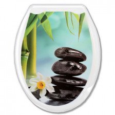 Сиденье для унитаза AQUA Prime Фотопринт ТРИ КАМНЯ