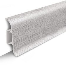 Плинтус Идеал Деконика с кабель-каналом дуб платиновый 2,2 м 70 мм