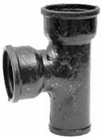 Тройник чугунный канализационный прямой 150х150