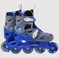 Коньки роликовые раздвижные Ridex Swipe Blue, пластиковая рама р-р S/31-34