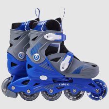 Коньки роликовые раздвижные Ridex Swipe Blue, пластиковая рама р-р S/31-34