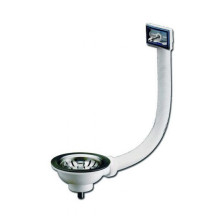 Выпуск для моек 3 1/2"-1 1/2"с нержавеющей сеткой d-114мм и переливом Элит 30980644