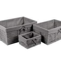 Корзина стеллажная 39х26х18см "Paper" серый LIS-40М