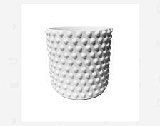 Кашпо керамический с/п Цилиндр №2 Грань Жемчуг 1,82л