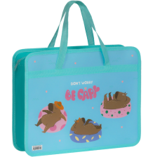 Папка для труда А4 ArtSpace Be Capy пластик, на молнии с ручками