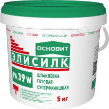 Шпаклевка готовая суперфинишная Элисилк РА39 W (5кг) Основит 