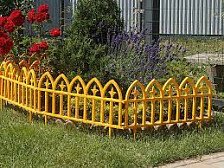 Забор декоративный Кованный цветок 60х30см желтый