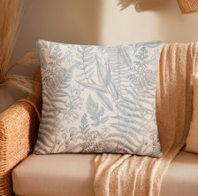 Наволочка декоративная полиэстер Листва серый 43х43 см Этель