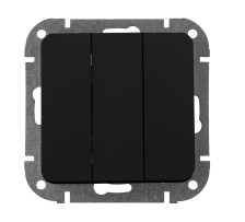 Выключатель 3-м скрытой установки ASTRUM С5 10-3505 карбон