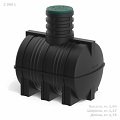 Емкость 2000л D2000 с крышкой черная подземная