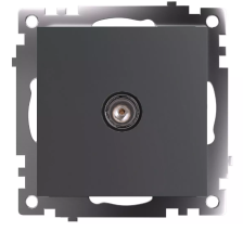 Розетка TV 1-м скрытой установки GLS00-7108-06 5-862МГц графит Катрин (49419)