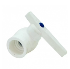 Кран полипропиленовый шаровой D32 полнопроходной с латунным шаром Vekplast