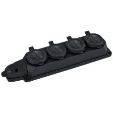 Колодка 4-м с заземлением 16А каучук TOKOV ELECTRIC TKE-C05-KK4-Z