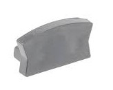 Заглушка для профиля GLAX серебристый