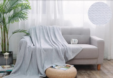 Плед велсофт в чемодане Royal Plush 009-RP серый Cleo Размер: 180х200