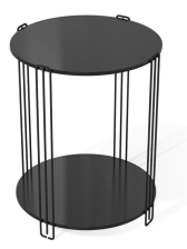 Стол журнальный SHT-CT34 черный муар/черный глянец