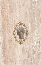 Декор (25х40) Travertin Medallion кремовый (медальон вертикальный) (TR-D6-CR) (Terracotta, Россия)