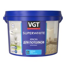 Краска ВД-АК-2180 "Superwhite" для потолков (15кг) ВГТ