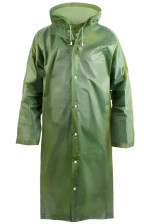 Плащ-дождевик EVA005G зеленый, на кнопках, Komfi