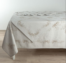 Набор столовый полулен скатерть 170х225 + 6 салфеток 53х53 рис 162 цв 133 Олли Орша