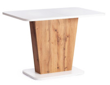 Стол обеденный Gent ЛДСП, 110-145х68,6х75,5 см, Дуб Вотан/Белый