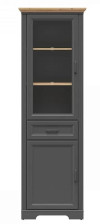 Шкаф "Жасмин" REG1W1D1S Графит/Дуб артизан 204х65,5х41см