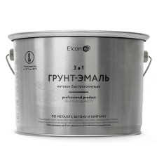 Грунт-эмаль 3 в 1 по ржавчине матовая графит RAL 7024 (2 кг) Elcon