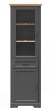 Шкаф "Жасмин" REG1W1D1S Графит/Дуб артизан 204х65,5х41см