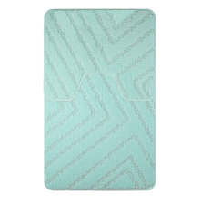 Коврики для ванной комнаты CАНАКС Classic Uni Полоски (2шт) 55х90см 55х45см бирюзовый 00286