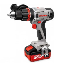 Шуруповерт CROWN аккумуляторный CT21076HMX-4 BMC 20V 4Ач 2 аккум