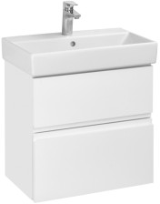 Тумба Oleta 60 белая глянцевая с раковиной, 2 ящ (Roca, Россия)