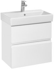 Тумба Oleta 60 белая глянцевая с раковиной, 2 ящ (Roca, Россия)