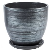 Горшок керамический с/п Галактика №4 2,5л 18х16см высокий овал графит