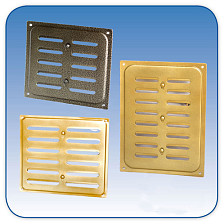 Решетка вентиляционная металлическая 160х160 со шторкой бронза