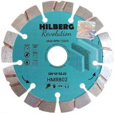 Диск алмазный 125х22,23х2,2х12 сегментный-Турбо Армированный бетон Hilberg Revolution HMR802